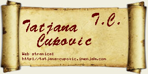 Tatjana Čupović vizit kartica